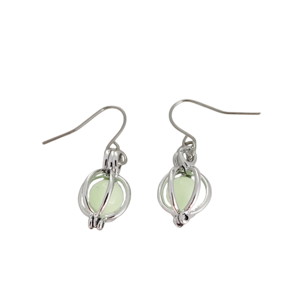 Wholesale Halloween hollow pumpkin luminous earrings