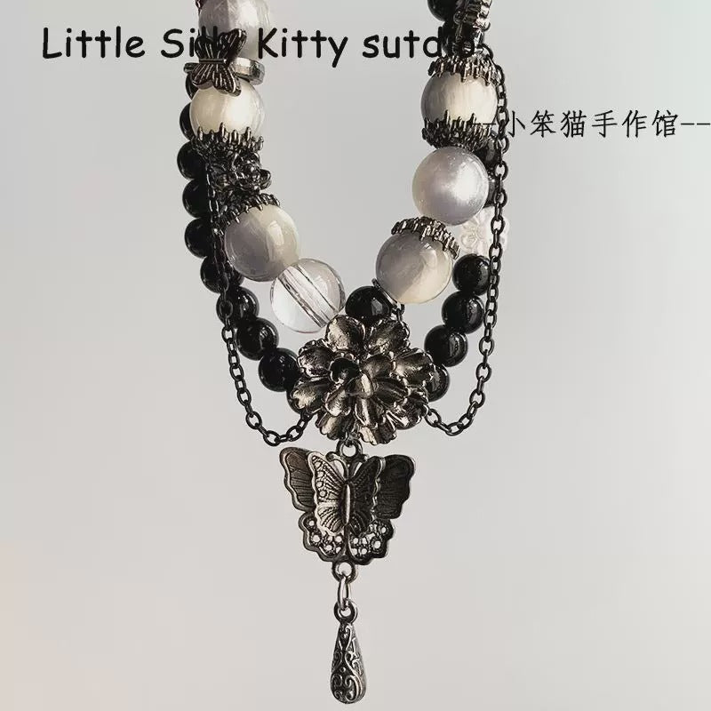 Wholesale Gun Black Peony Butterfly Snake Feather Moon Red Agate Alloy Charms DIY Bracelet Making Fashion Accessory Gift