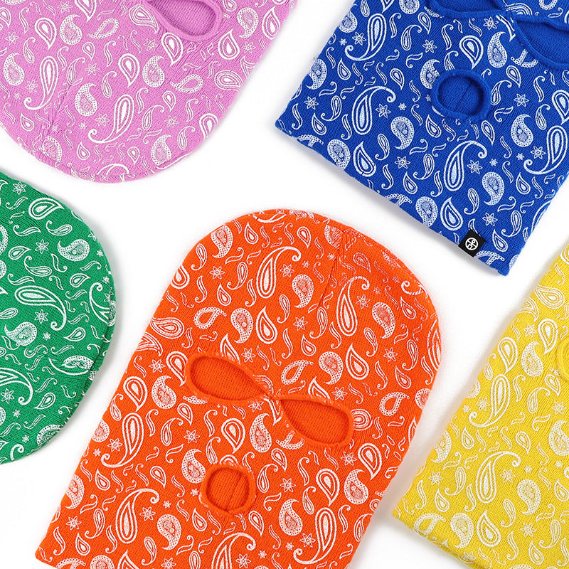 Wholesale Warm Knitted Hat Cashew Flower Three Hole Ear Protection Coldproof Cycling Mask