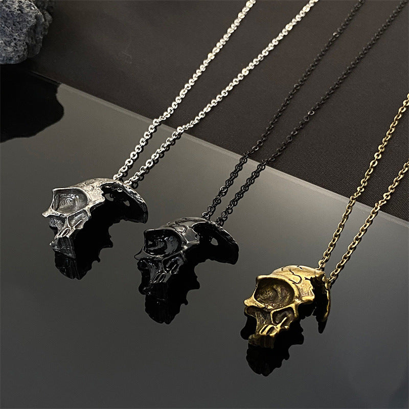 Wholesale Halloween Skeleton Men's Vintage Gothic Alloy Necklace