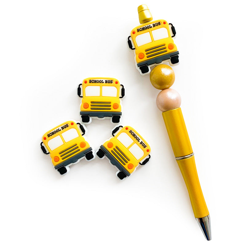 Wholesale 10pcs School Bus Beads DIY Baby Pacifier A Focal Beads