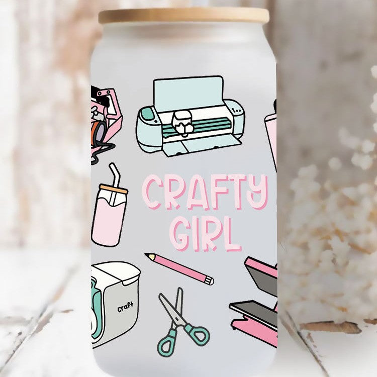 Wholesale UV Transfer Paste Glass Crystal Label 16oz Cup UV DTF Wraps