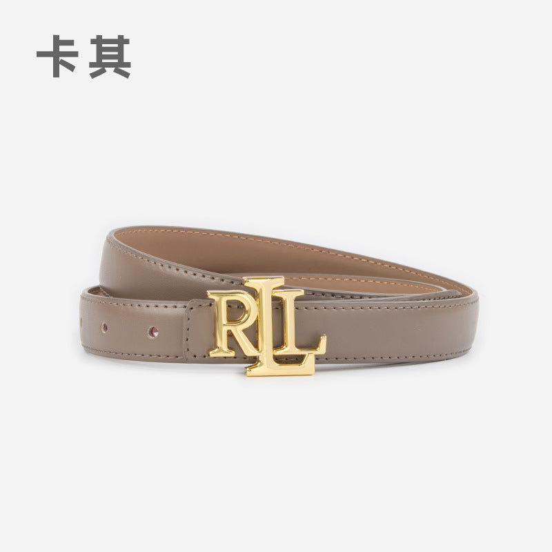 Wholesale Letter genuine leather women' s belt cowhide belt