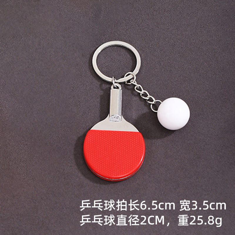 Wholesale Mini Simulation Table Tennis Racket Set Keychain