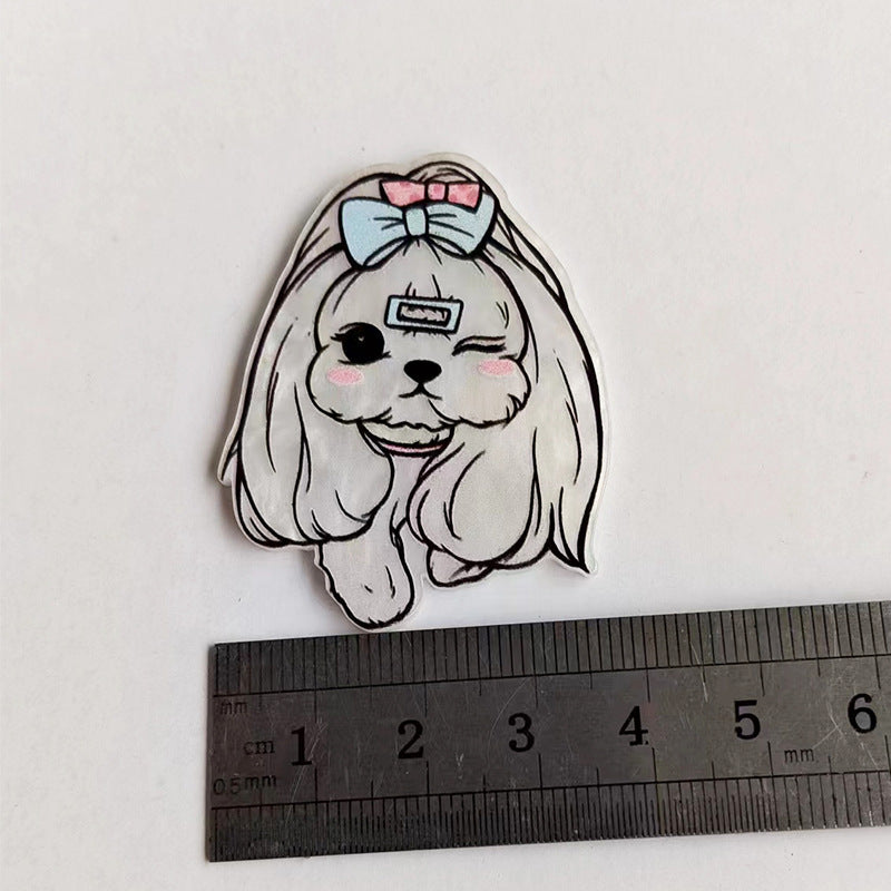 Wholesale  10pcs Illustration Style Cat Acrylic Accessories