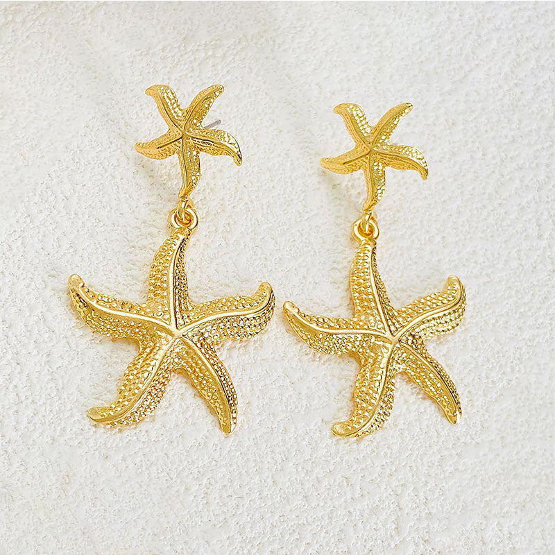 Wholesale 5pcs/pack Vintage Simple Ocean Stainless Steel Earrings