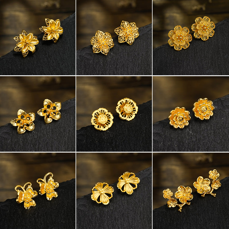 Wholesale Summer Simulated Flower High End, Niche Fashion Retro Earrings