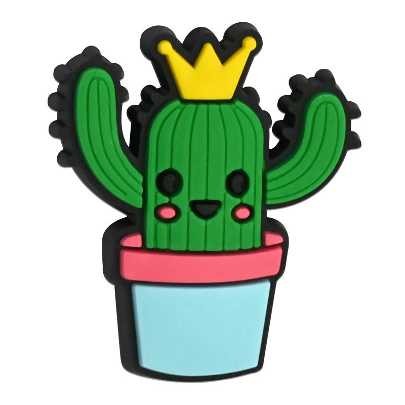 Wholesale Random 100pcs/pack Cartoon cactus plant beads Focal Beads