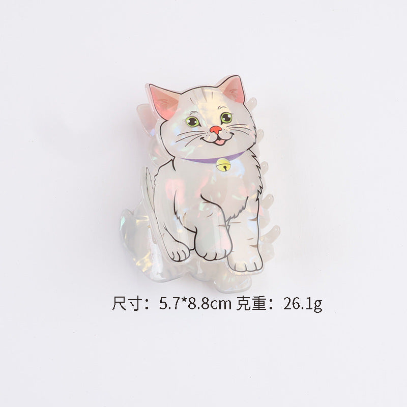 Wholesale New French Rhinestone Cat Hair Claw Clip Acrylic Hollow Women S Hair Accessory Cute Everyday Styling For Boutique Resale