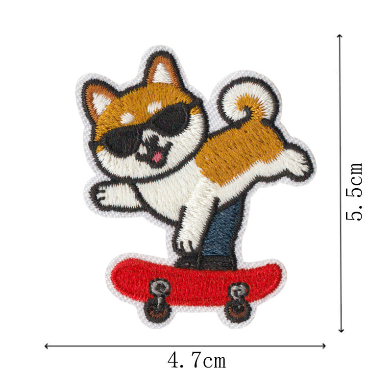 Wholesale Cute Dog Embroidery Patch Set 9Pcs Iron On DIY Backpack Jeans Decorative Applique For Gift And Resale