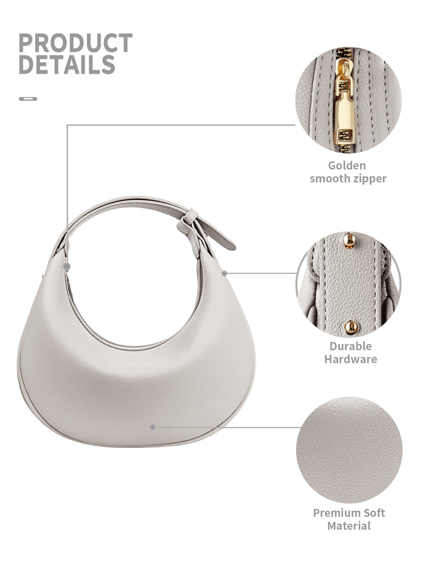 Wholesale Half Moon Adjustable Shoulder Strap Cross Shoulder Bags