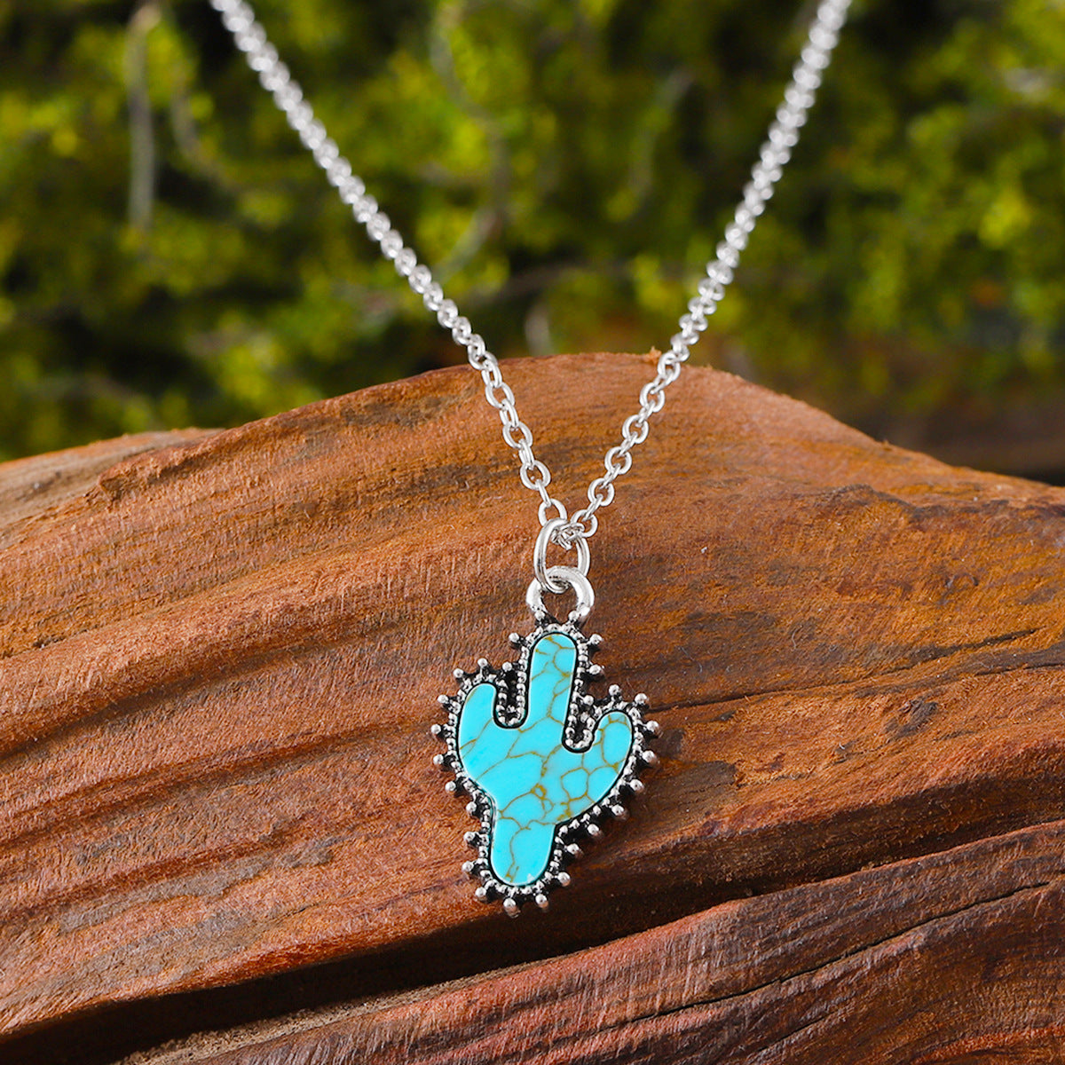 Wholesale Cactus Star Bull Head Heart Turquoise Earring Necklace Set