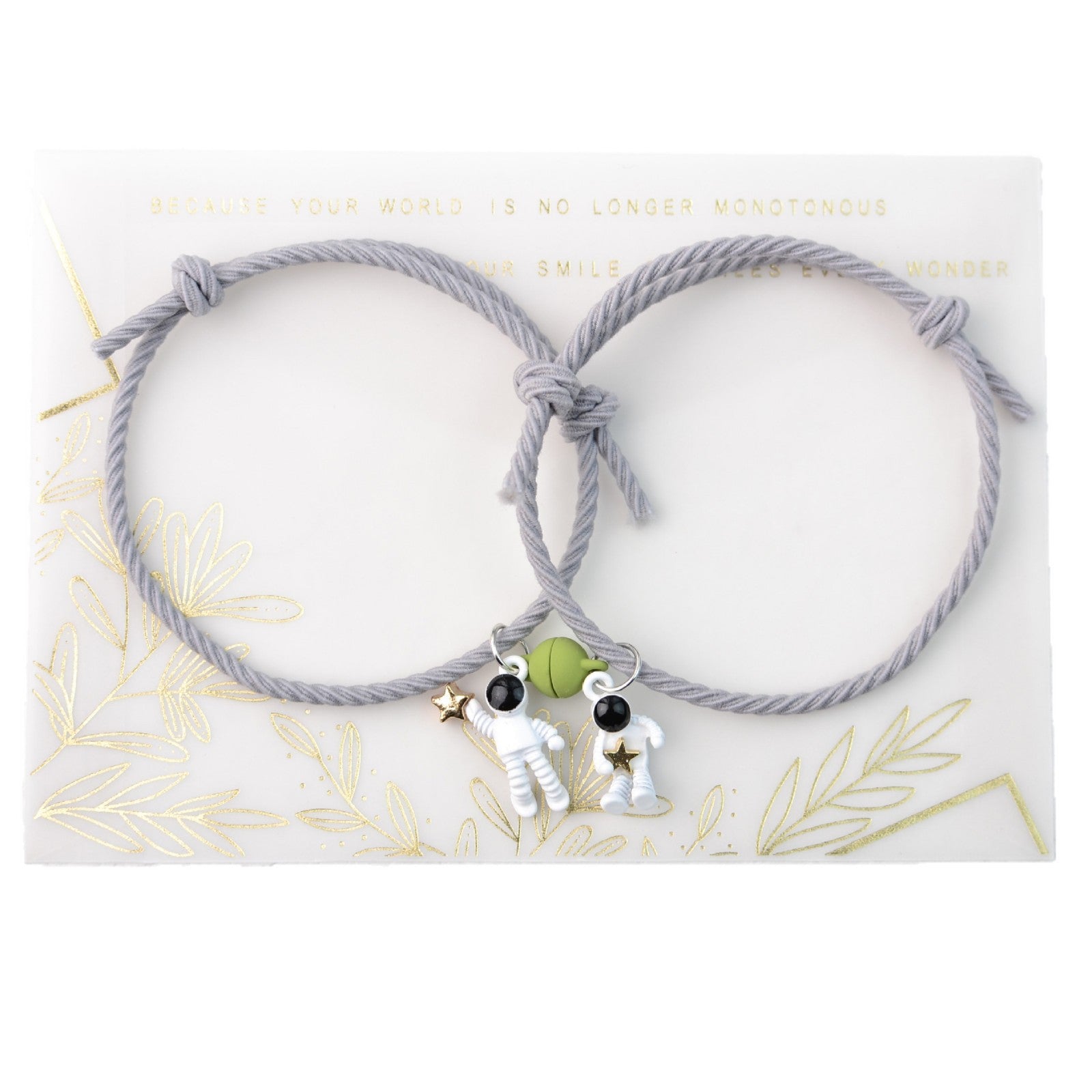 Wholesale Astronaut Can Reach the Stars Elastic String Couple Bracelet