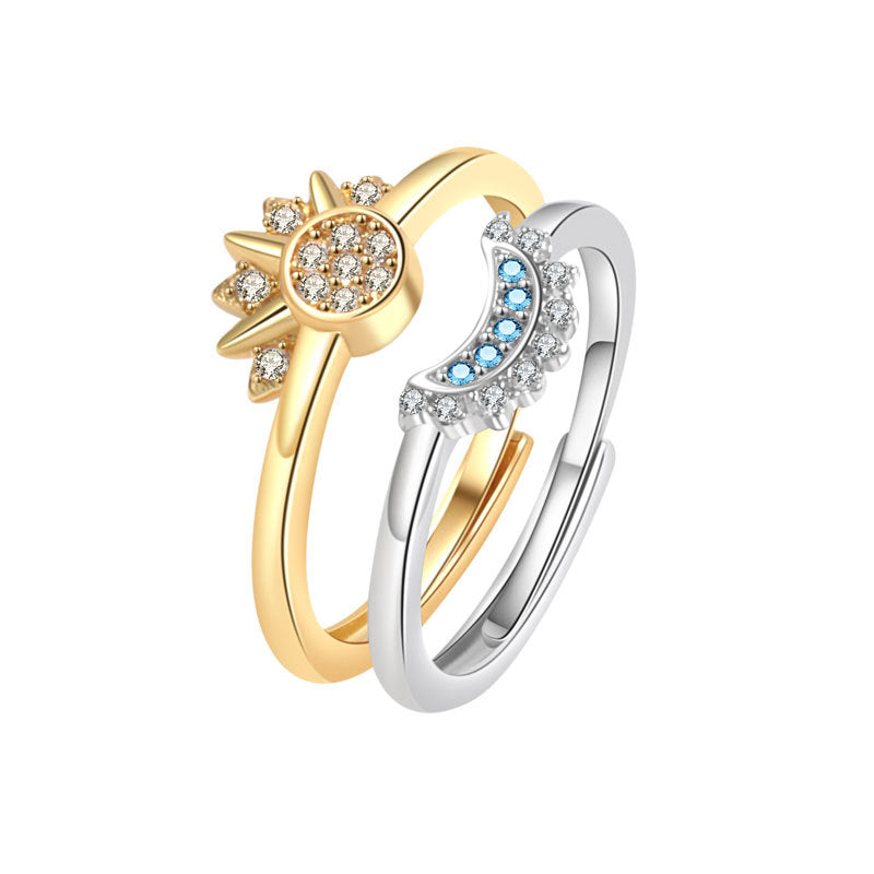 Wholesale Sun Moon Stackable Celestial Rings