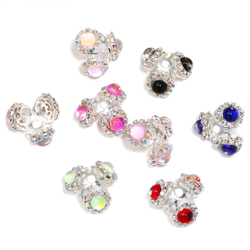Wholesale 10pcs Mermaid pearl claw setting alloy large hole beads