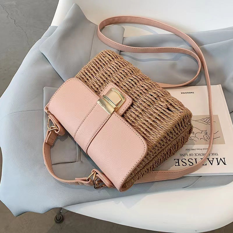 Wholesale Straw Summer Crossbody Versatile Small Square Bag