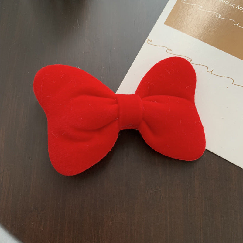 Wholesale Christmas Red Velvet Bow Hoops