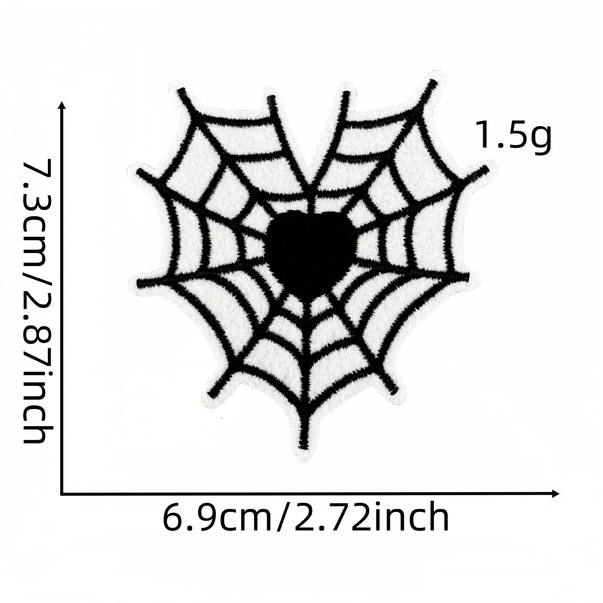 Wholesale Polyester Embroidered Patch Punk Horror Black White Chic DIY Decorative Accessory For Shoes Hats