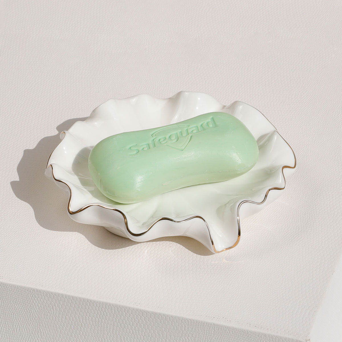 Wholesale Creative Lotus Leaf Soap Ceramic Storage Box