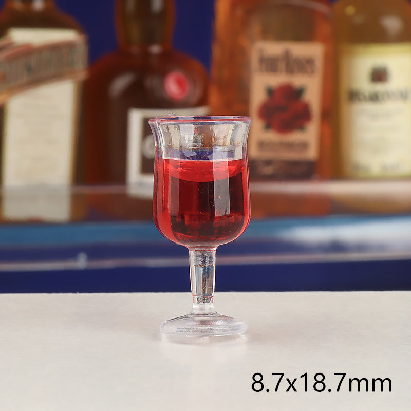 Wholesale Miniature Food Play Mini Red Wine Glass Accessories