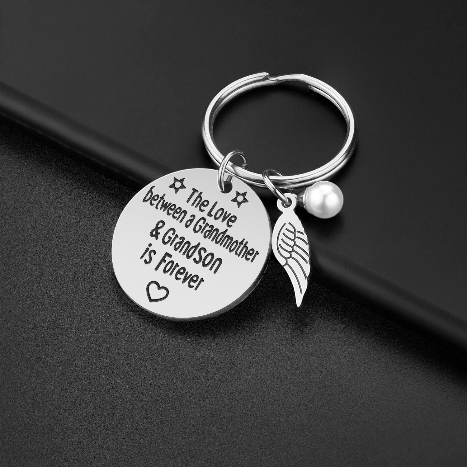 Wholesale Stainless Steel The Love Between A Grand Mother Keychain