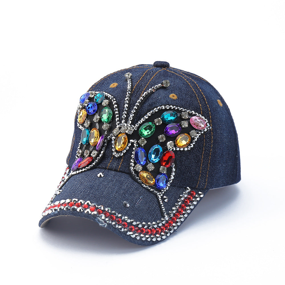 Wholesale Diamond Inlaid Denim Baseball Caps