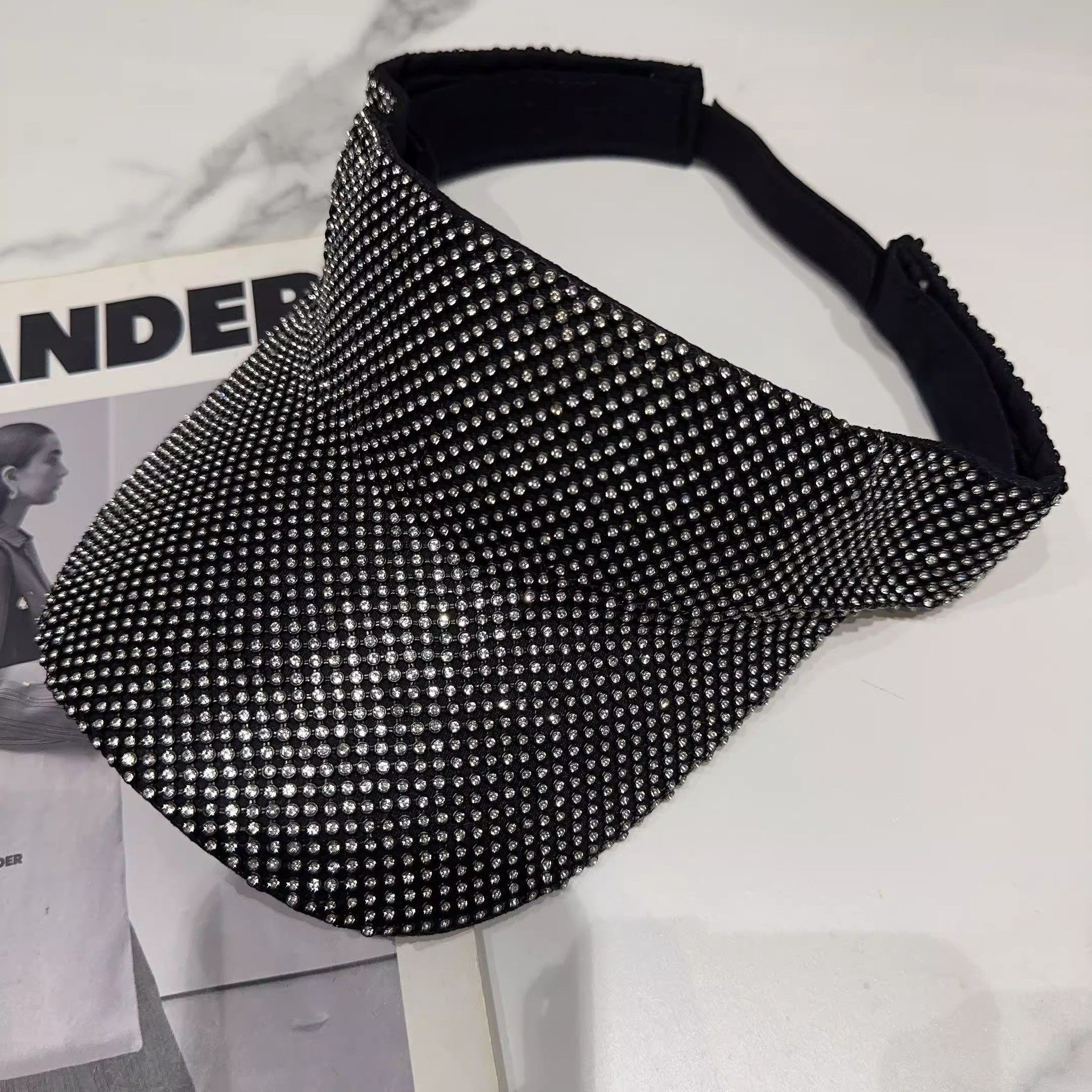 Wholesale Fashion Hollow Top Rhinestone-embellished Versatile Baseball Cap