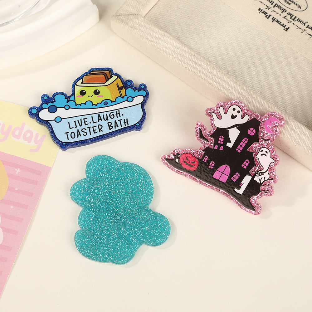 Wholesale  10pcs English Letters Powder Board Patch DIY Jewelry