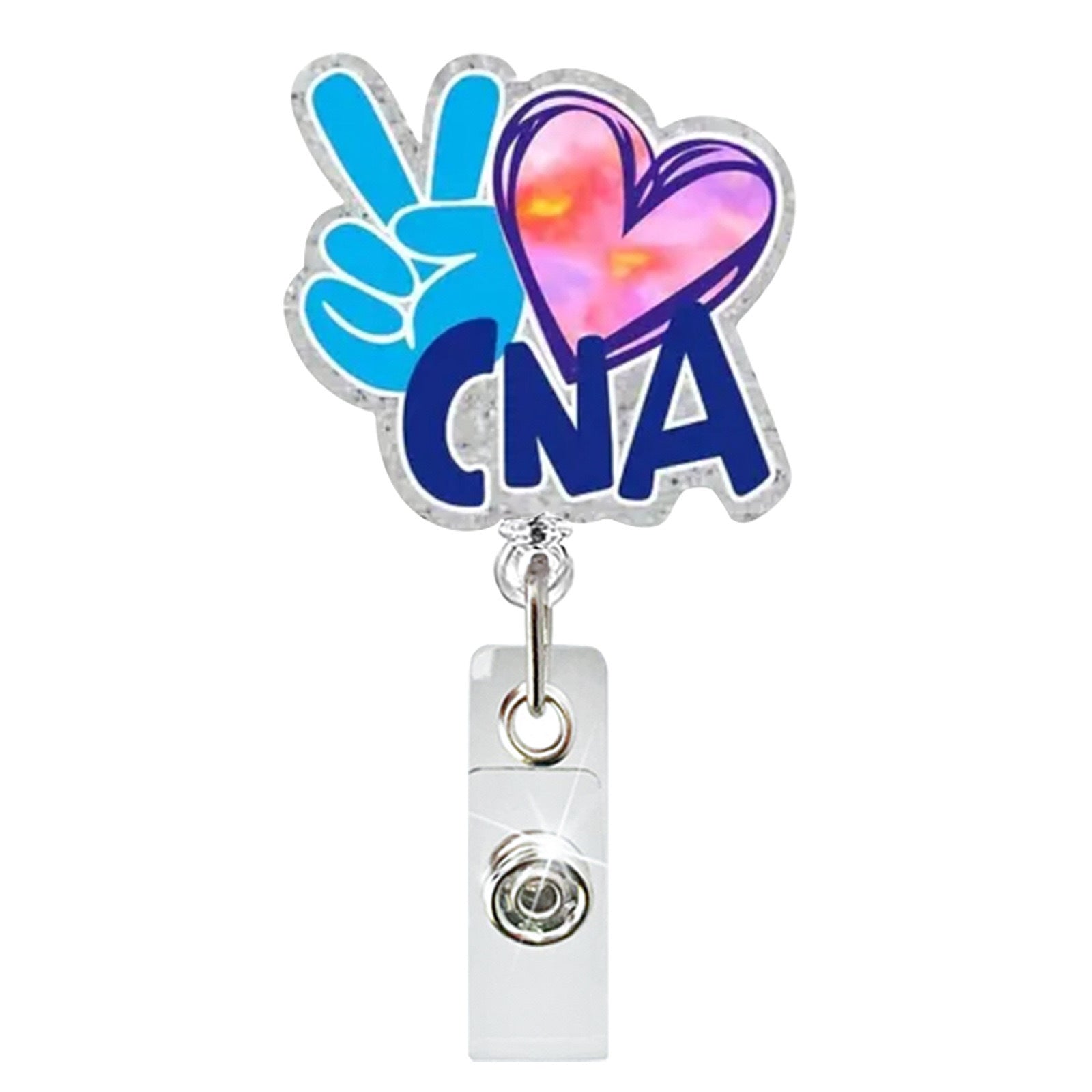 Wholesale  Hospital Staff Acrylic Badge Reel Doctor Nurse Organ Department Telescopic Easy Pull Buckle