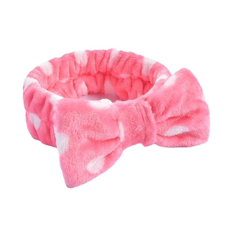 Wholesale Plush Makeup Bow Headband