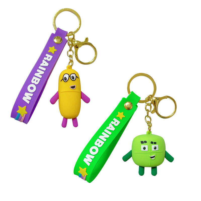Wholesale Numberblocks Number Legends Car Backpack Silicone Keychain