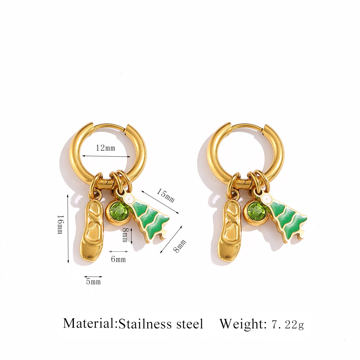 Wholesale Christmas series stainless steel earrings