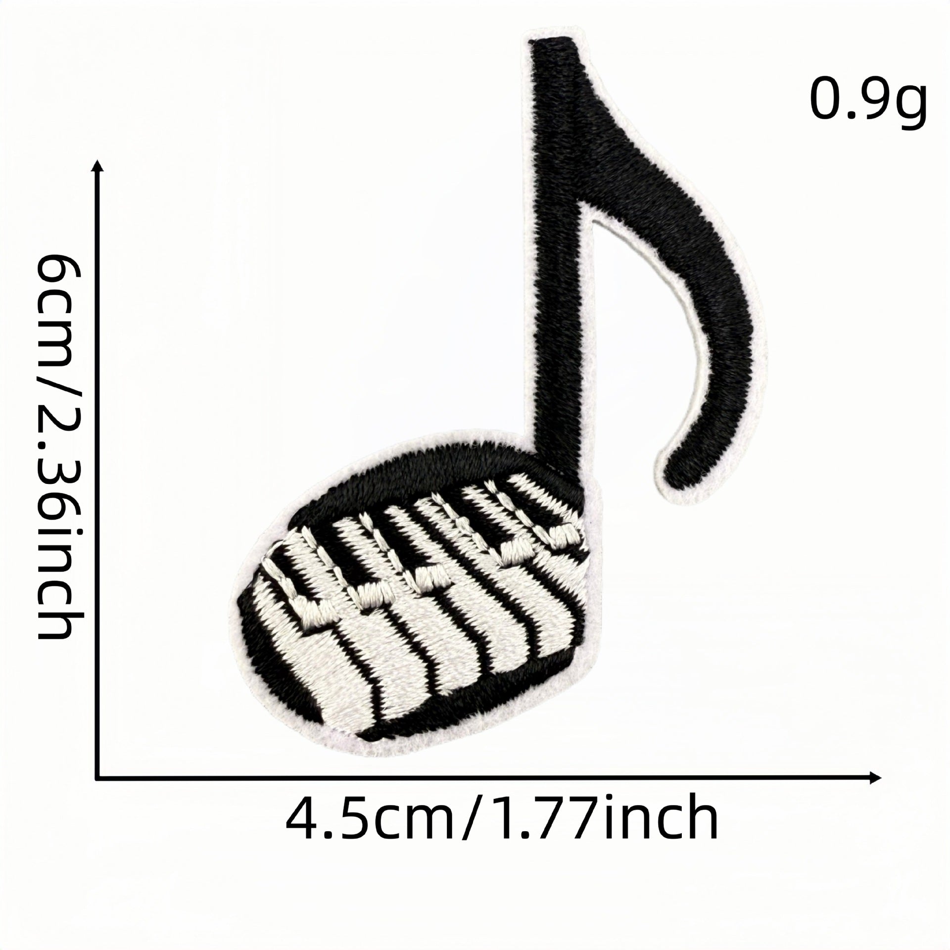 Wholesale Cartoon Music Note Embroidered Patches Iron On Clothing Accessory Trendy Decorative Gift And Boutique Resale