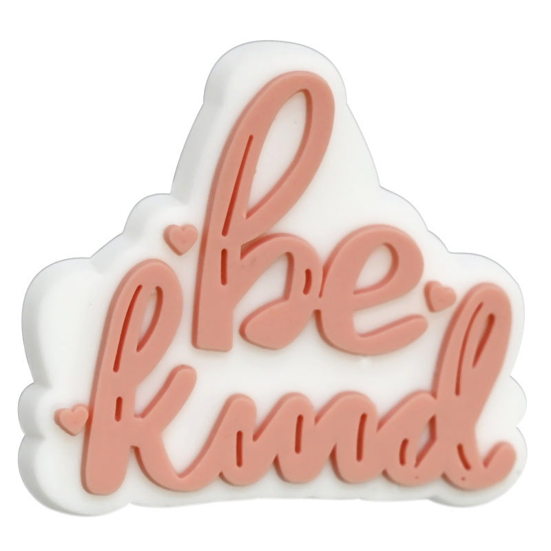 Wholesale Random 100pcs/pack  English phrase series cartoon beads