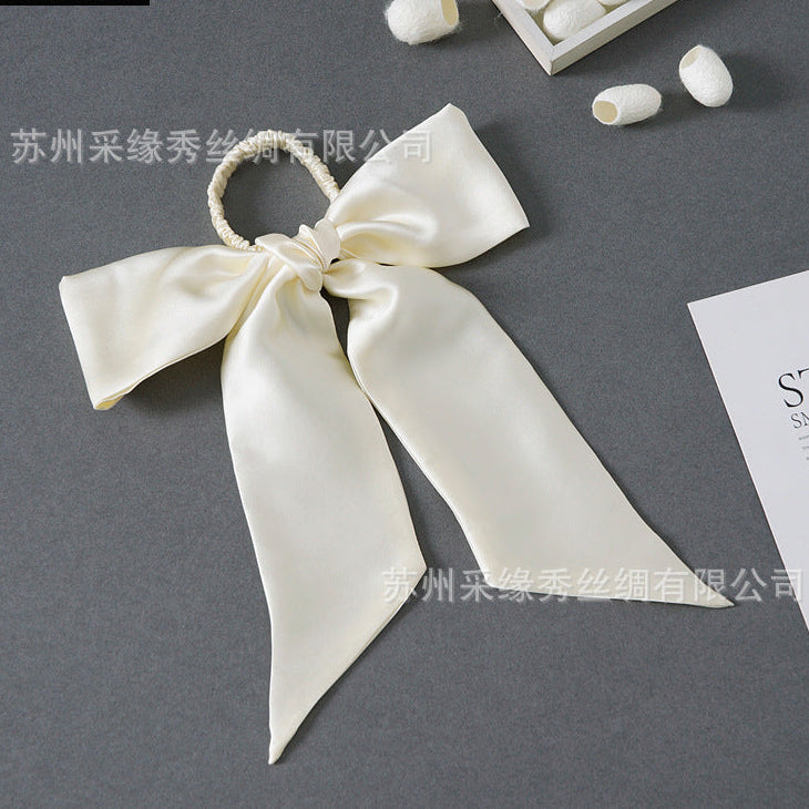 Wholesale hair rope hair accessories bow silk hair ring Hair Scrunchies