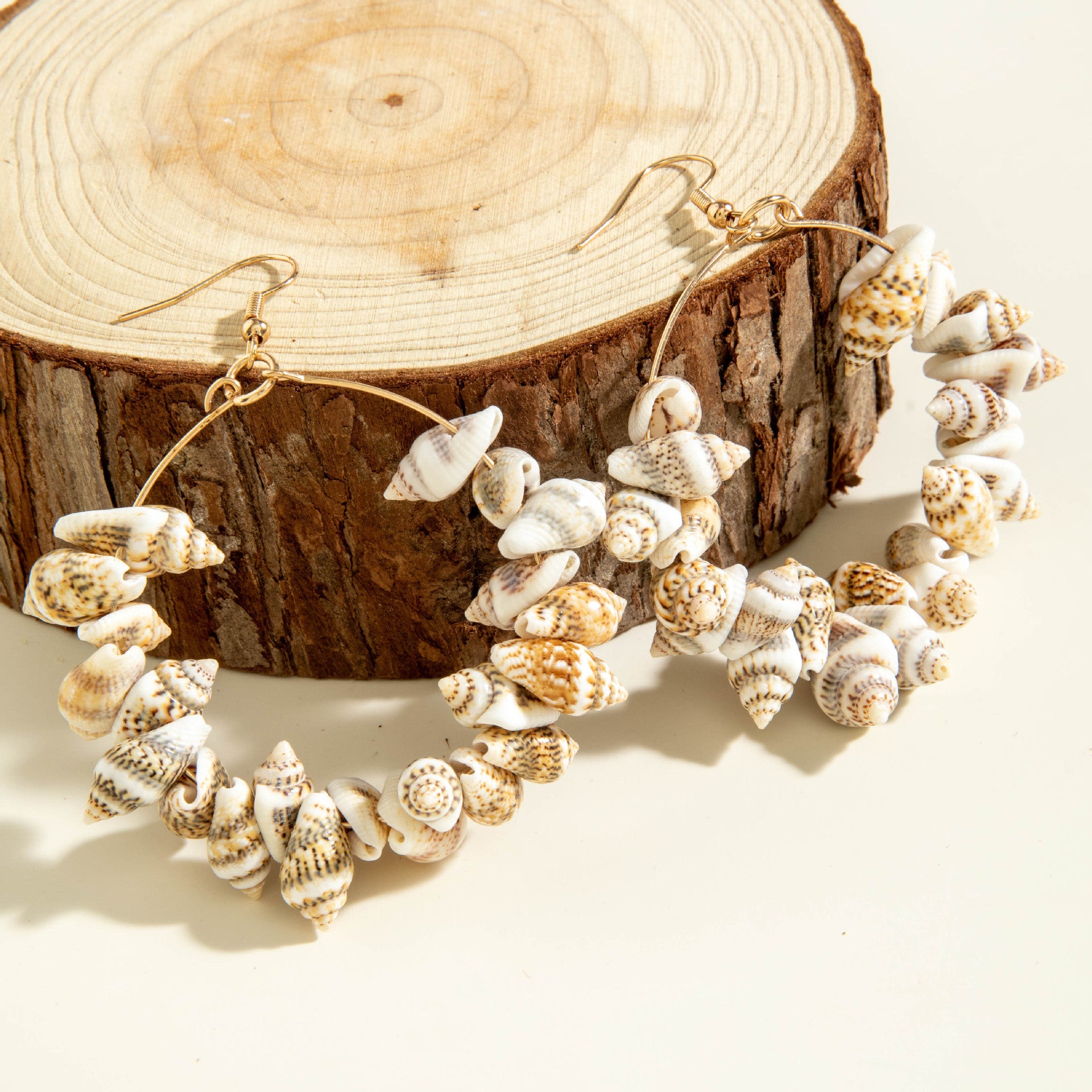 Wholesale  10pcs/pack  Bohemian shell conch starfish beach style long earrings