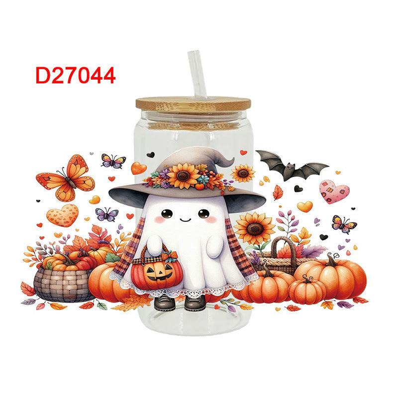 Wholesale  Pumpkin animal harvest  16oz Cup UV DTF Wraps