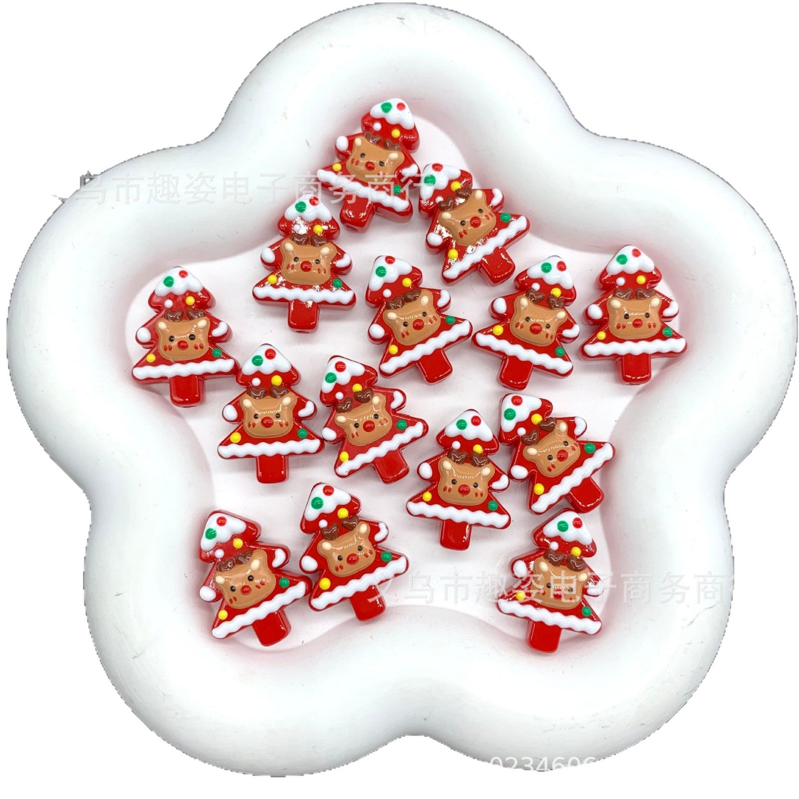 Wholesale  10pcs    Colorful Christmas tree beads and loose beads Acrylic Beads