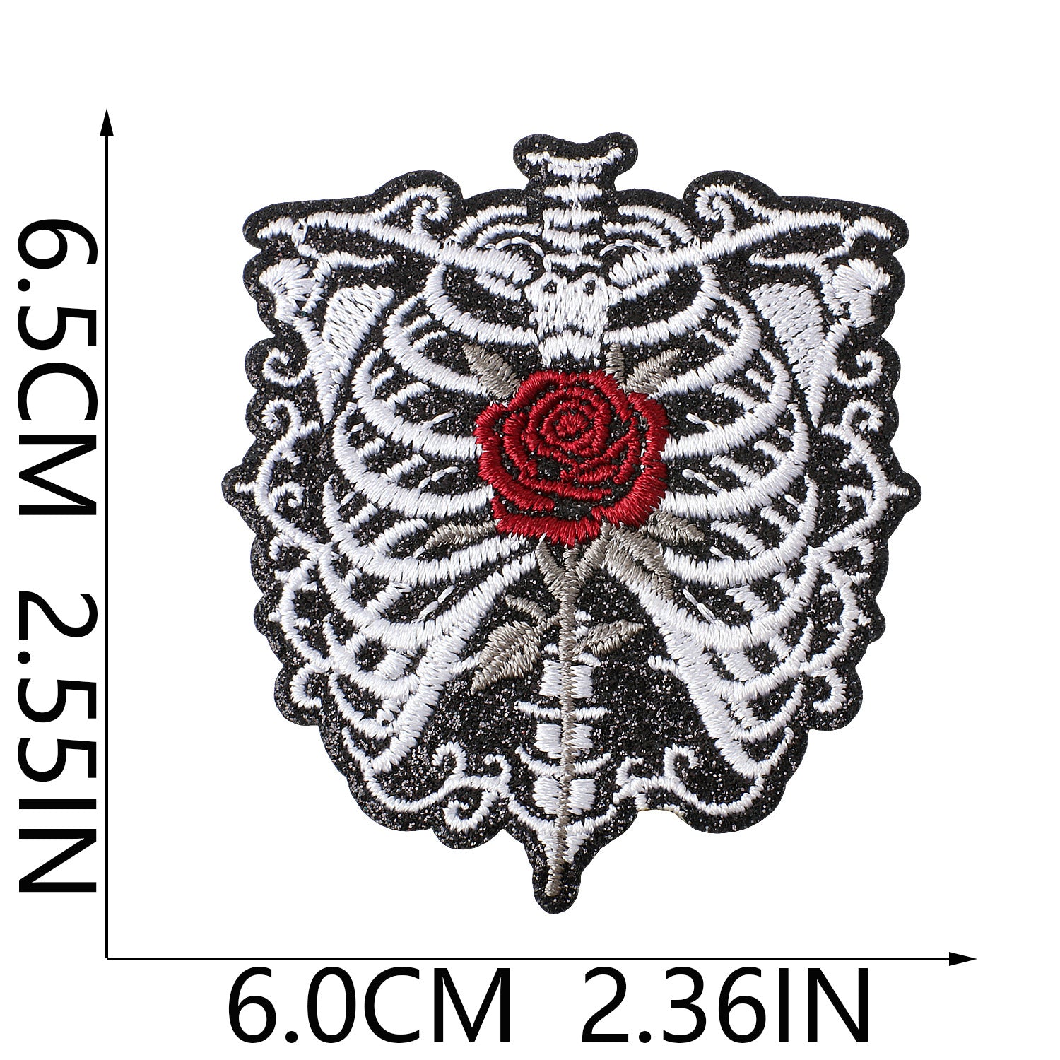 Wholesale Leather Skull  Embroidered Patch Iron On DIY Accessory For Clothing Backpack