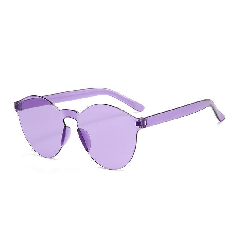 Wholesale Rimless Fashionable Candy Color Versatile Sunglasses