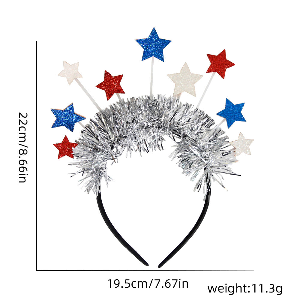 Wholesale Independence Day Flag Plastic Headband