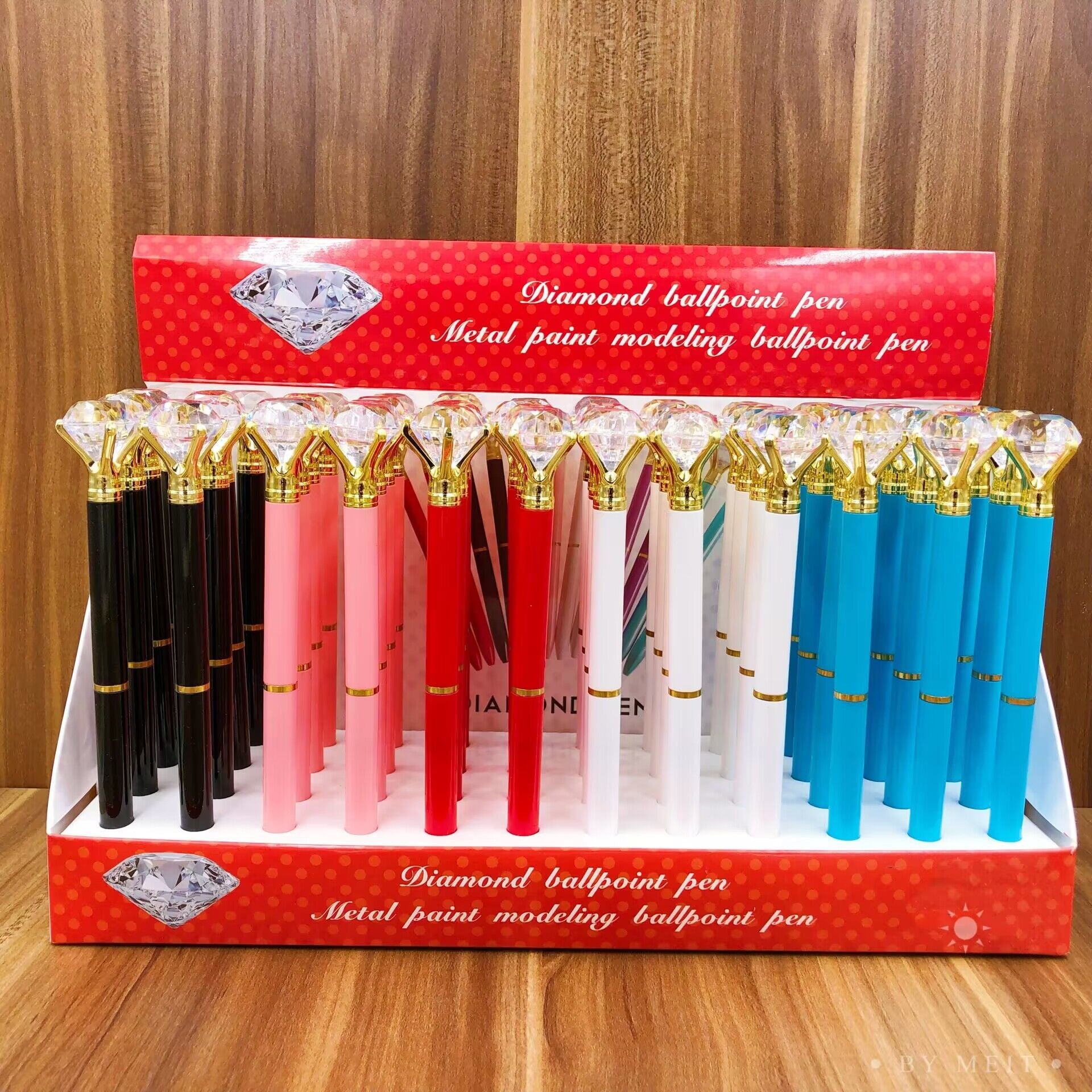 Wholesale 48pcs Cartoon Christmas Crystal Diamond Revolving Ballpoint Pen