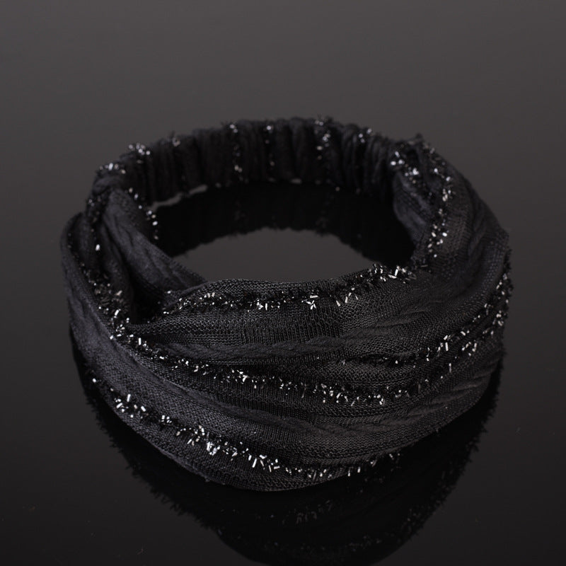 Wholesale Lace wide brim headband face washing headscarf headband washing headband