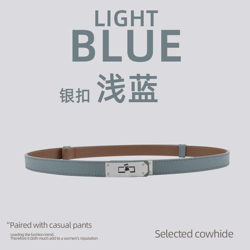 Wholesale Fine Genuine Leather Fashion Girdle Leather Belt with Dress Versatile Decoration