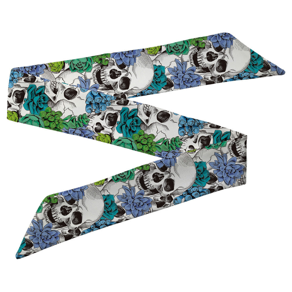 Wholesale Fresh Flower Skull Polyester Hair Bands