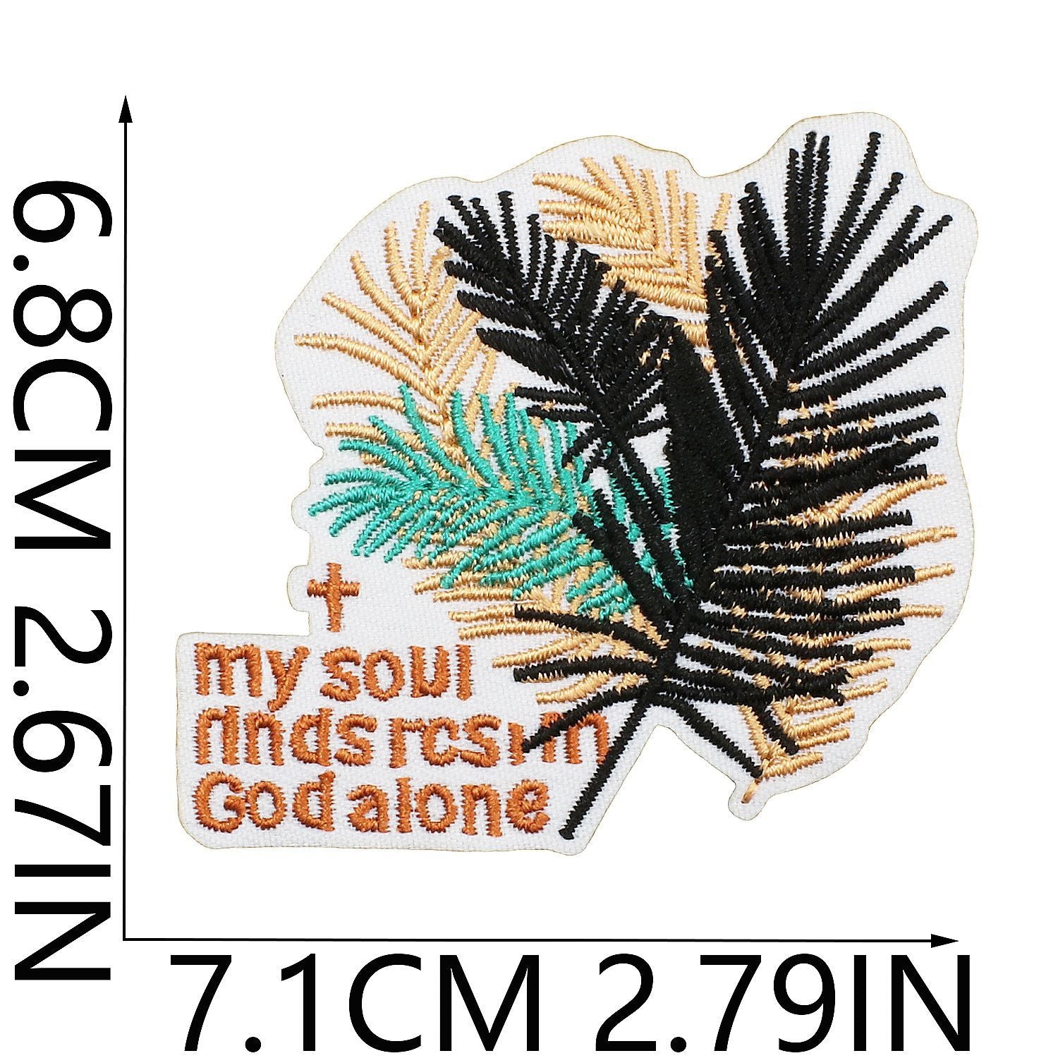Wholesale Faith Letter Series Embroidered Fabric Patch with Cross  DIY Patches
