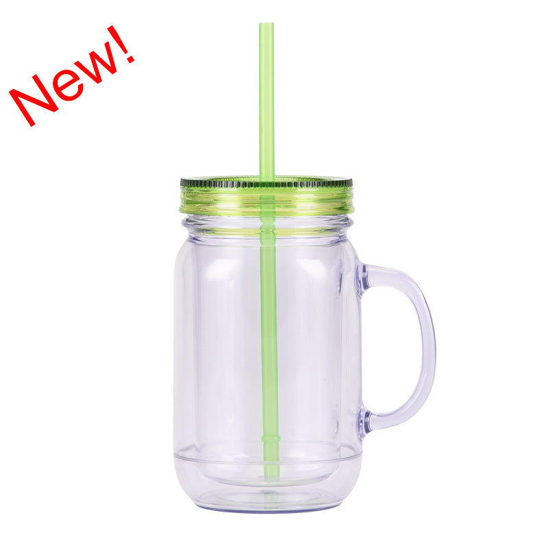 Wholesale solid color plastic cock cup with handle