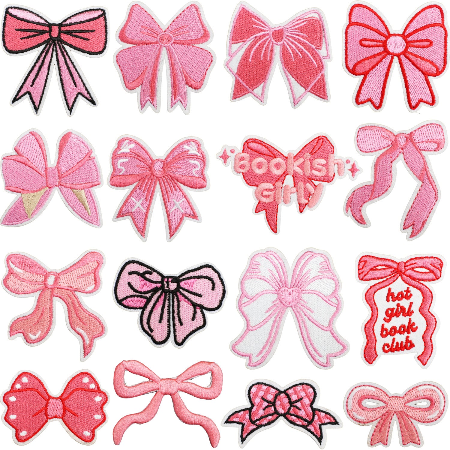 Wholesale Handmade Decorative Embroidered Cloth Sticker Bow Patch