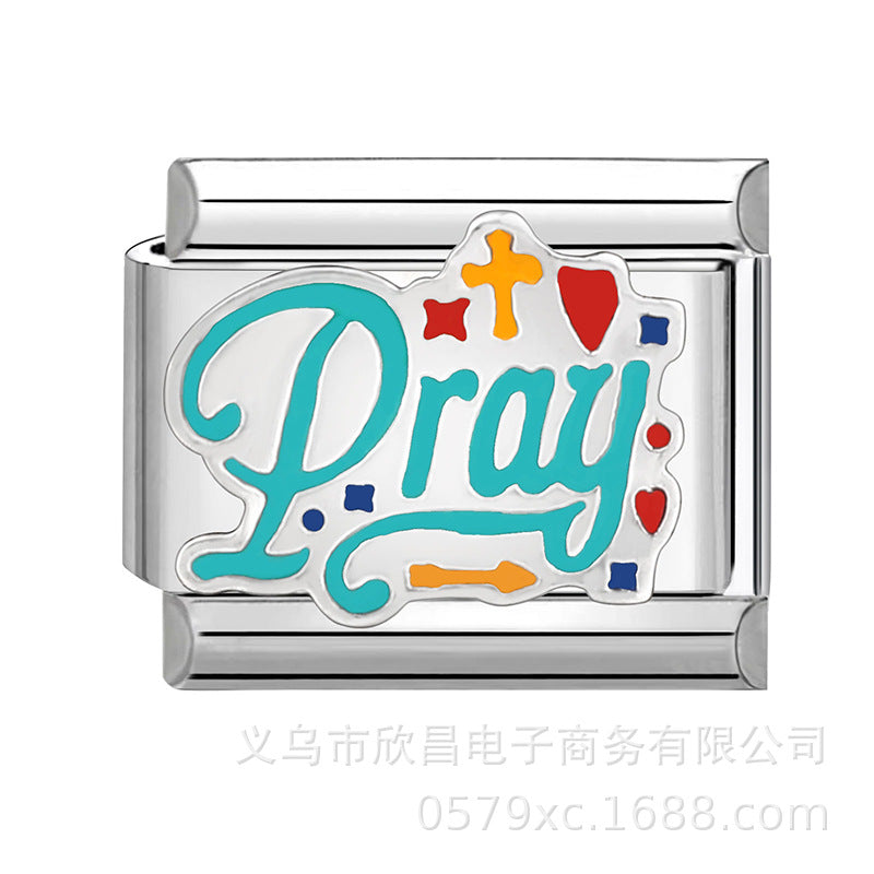 Wholesale Italian Charm Bracelet 9mm DIY Disassembly Stainless Steel Retro Brace Bracelet