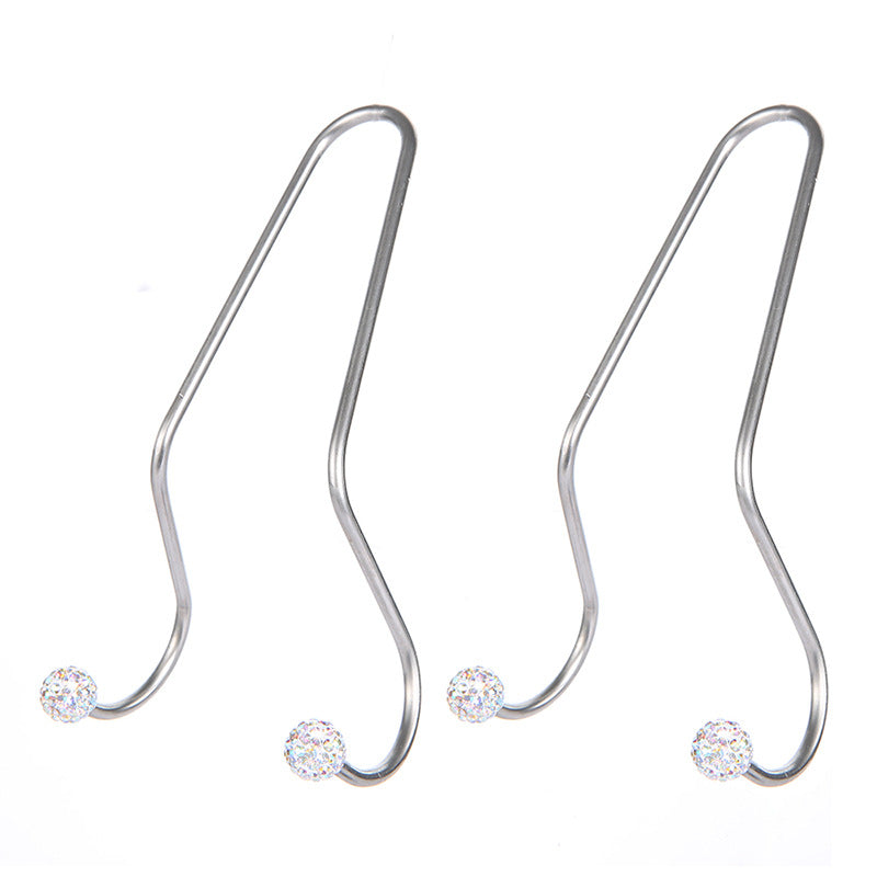 Wholesale Diamond Inlaid Seats Headrests Multifunctional Hooks Concealed Storage Stainless Steel Hooks